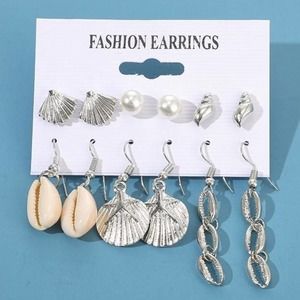 6-Piece Marine Themed Earring Set